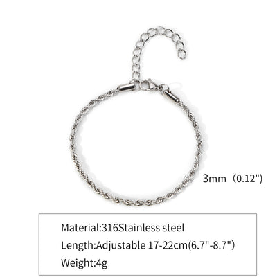 Stainless Steel Hemp Flowers Chain For Both Male And Female Titanium Steel Bracelet