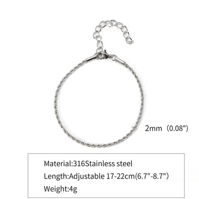 Stainless Steel Hemp Flowers Chain For Both Male And Female Titanium Steel Bracelet