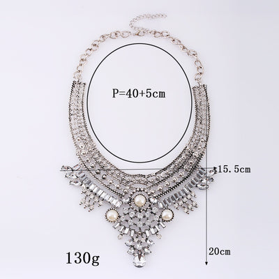 Alloy Diamond Short Necklace Crystal Necklace