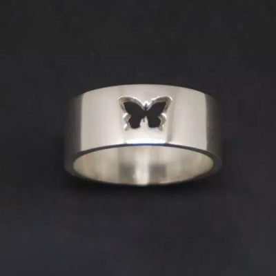 Hollow Male And Female Couple Rings