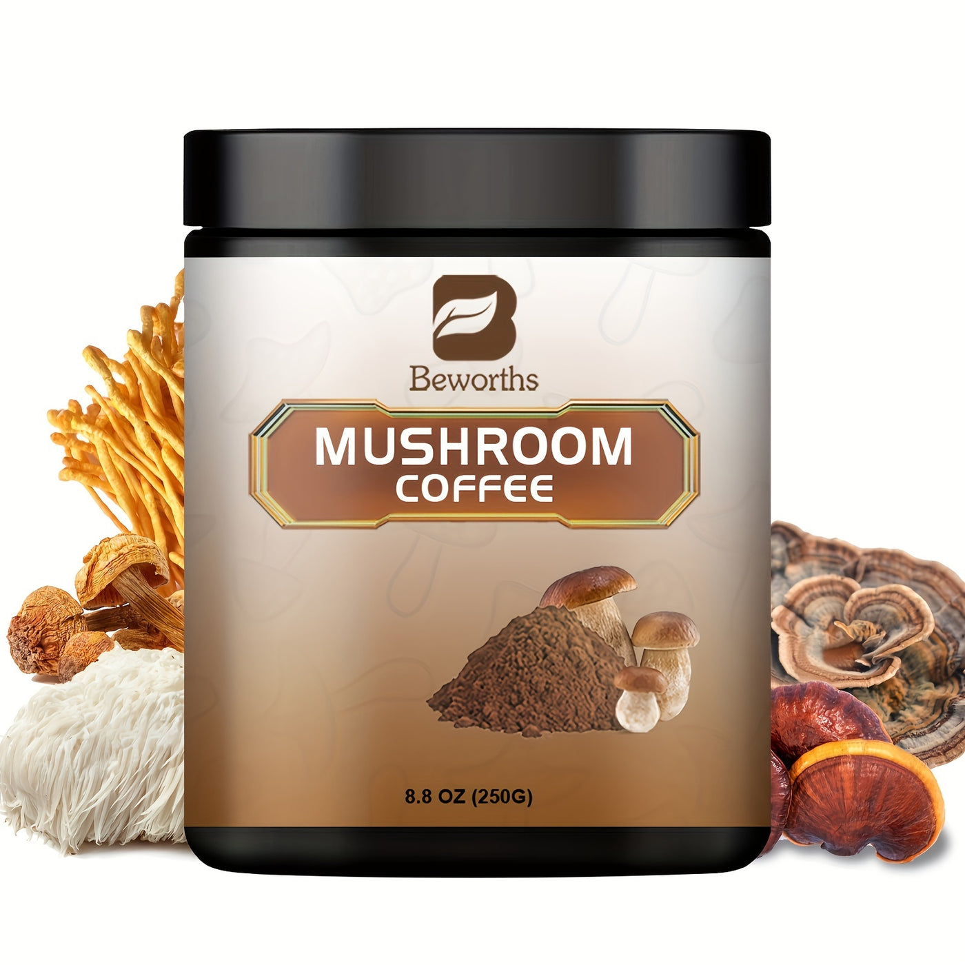 Mushroom Coffee Multiple Mushroom Extract Powder For Energy Mental Clarity  Focus Brain Booster Add To CoffeeTeaSmoothies 88 Oz 250g