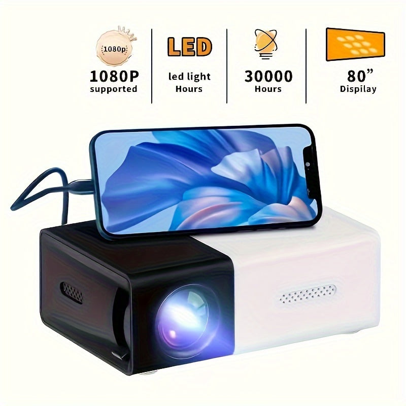 HD Mini Projector 3000 Lumens 3D Home Cinema Remote